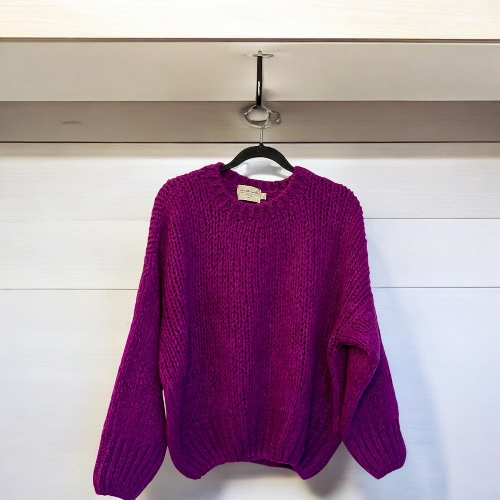 FRNCH Vibrant Purple Crew Neck Sweater